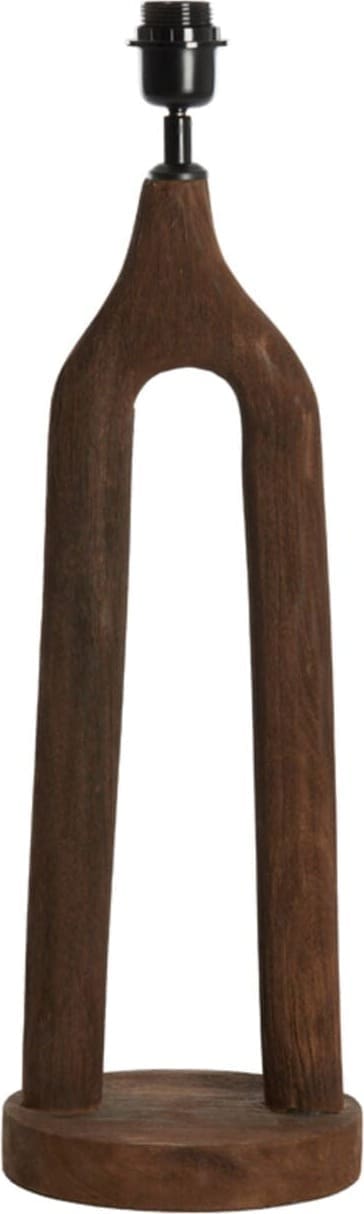 Lampvoet Xitta - Hout Mat Donker Bruin Light & Living Lampvoet 7042464