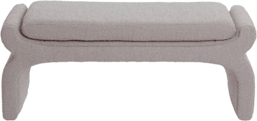 Poef Nafya - Bouclé Taupe Light & Living Poef 6786683