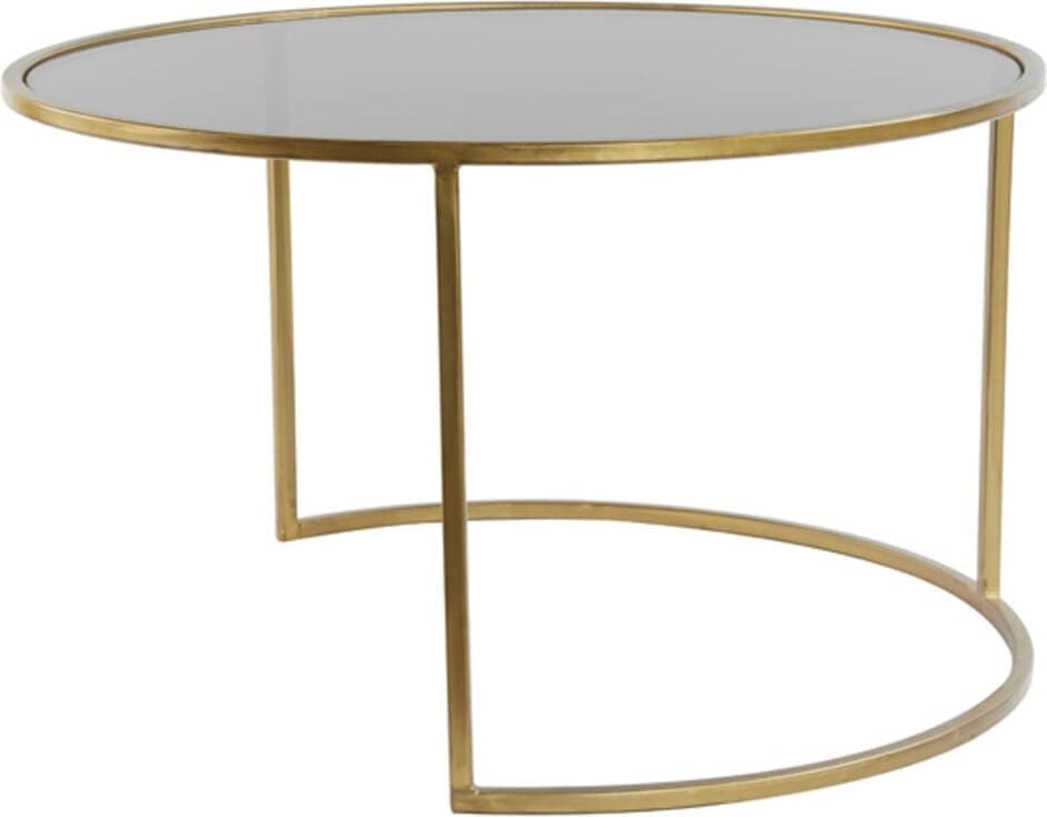 Salontafel Duarte - Smoke Glas-goud Light & Living Salontafel 6725065