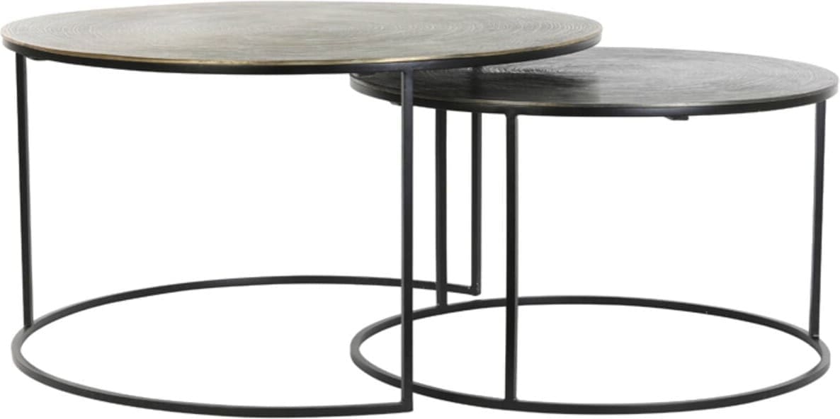 Salontafel Primo - Zwart-brons+mat Zwart Light & Living Salontafel 6767020