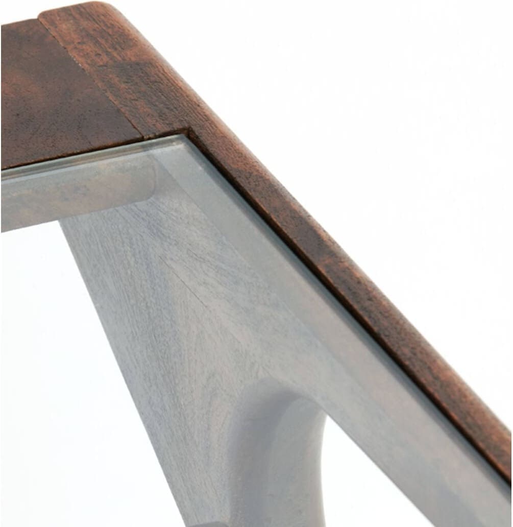 Salontafel Yuki - Acacia Hout Donker Bruin+glas Light & Living Salontafel 6785784