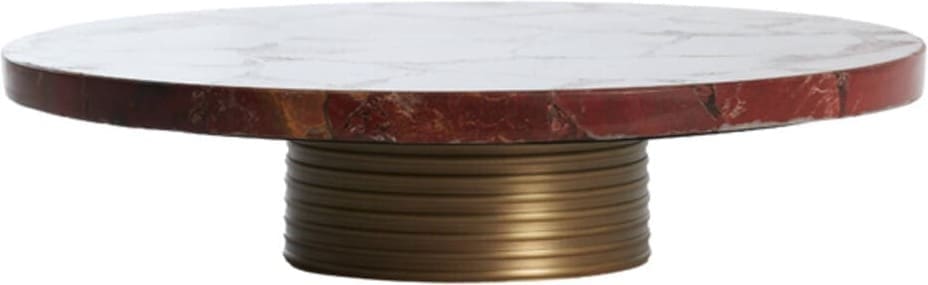 Schaal Belo - Rood Agaat+antiek Brons Light & Living Schaal 6354317