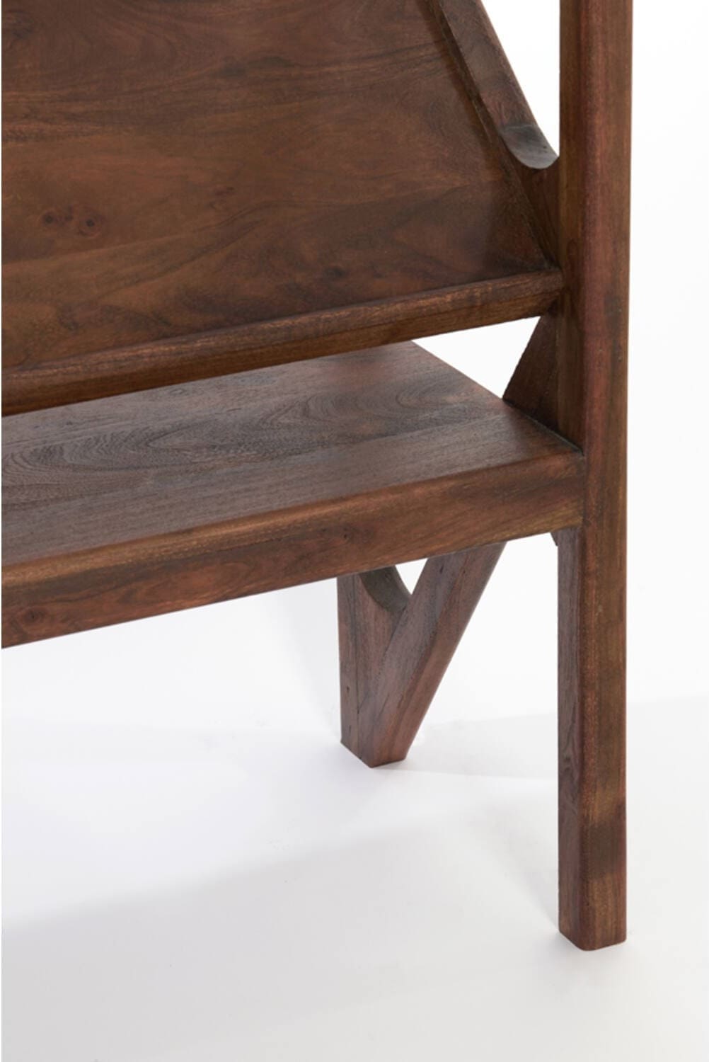 Side Yuki - Acacia Hout Donker Bruin+glas Light & Living Wandtafel 6785684