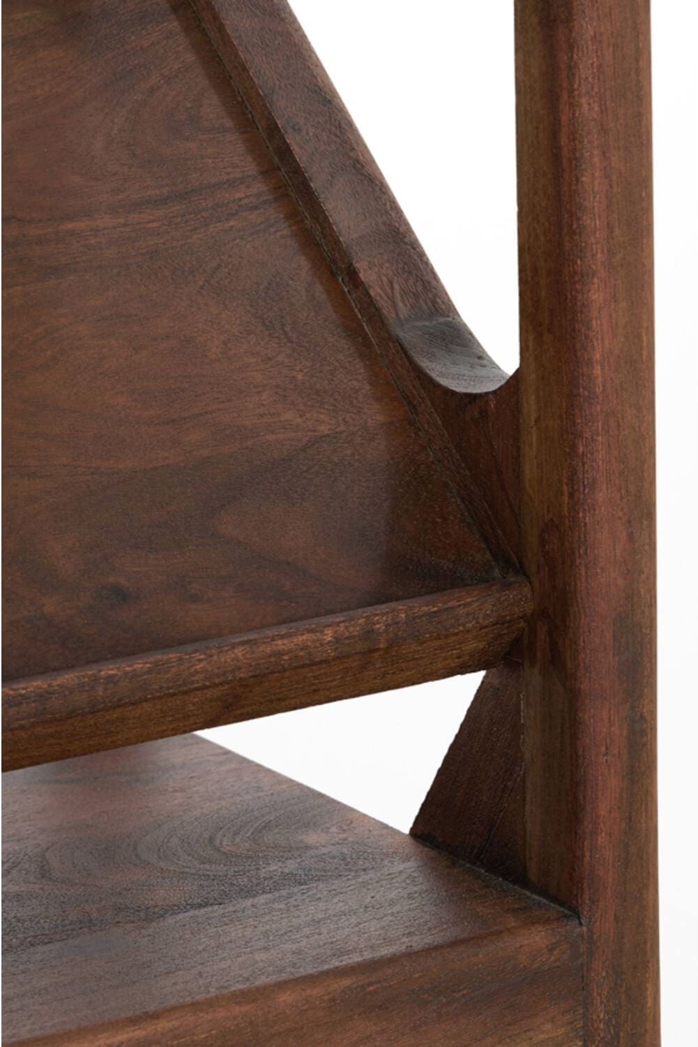 Side Yuki - Acacia Hout Donker Bruin+glas Light & Living Wandtafel 6785684