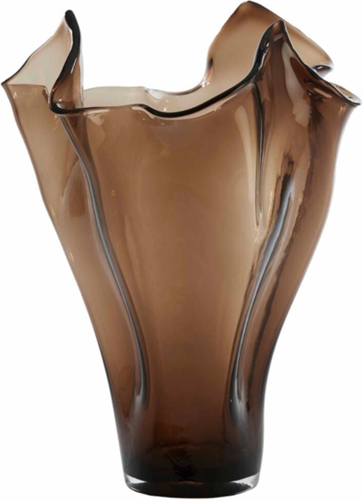 Vaas Aiora - Glas Donker Bruin Light & Living Vaas 5726083