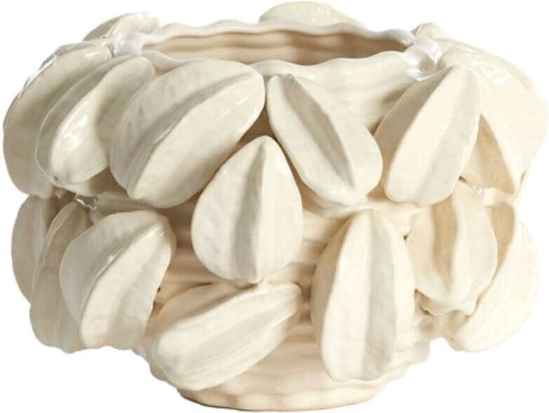 Vaas Carambola - Keramiek Crème Light & Living Vaas 5878843