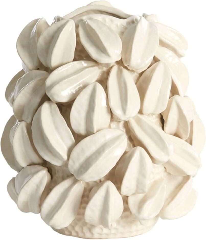 Vaas Carambola - Keramiek Crème Light & Living Vaas 5878943