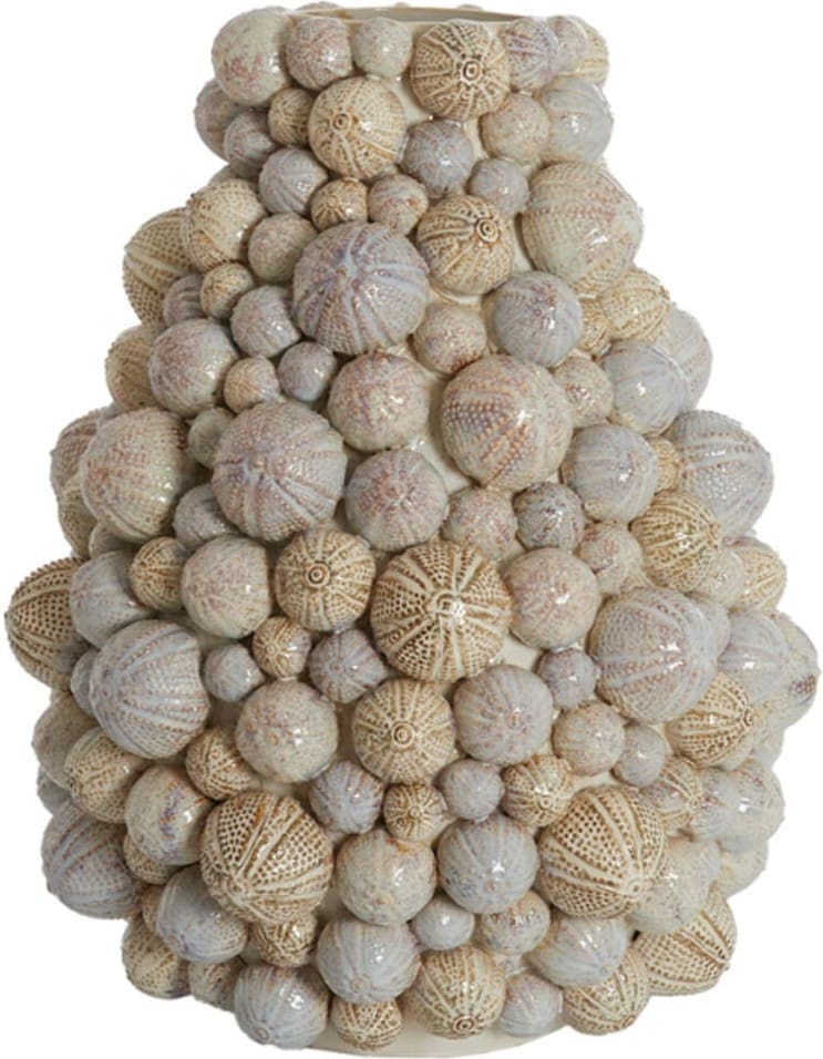 Vaas Sea - URCHIN Keramiek Crème-zand Light & Living Vaas 5747043