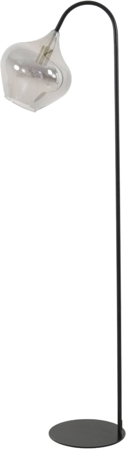 Vloerlamp Rakel - Mat Zwart+smoke Light & Living Vloerlamp 1851527