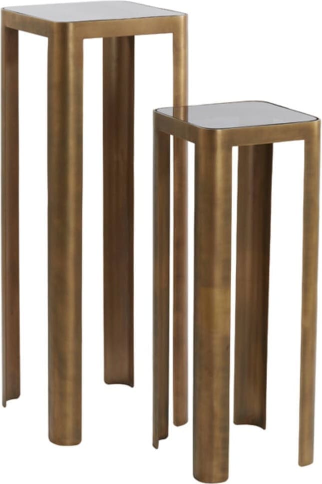 Zuil Oxe - Antiek Brons+smoke Glas Light & Living Bijzettafel 5503465