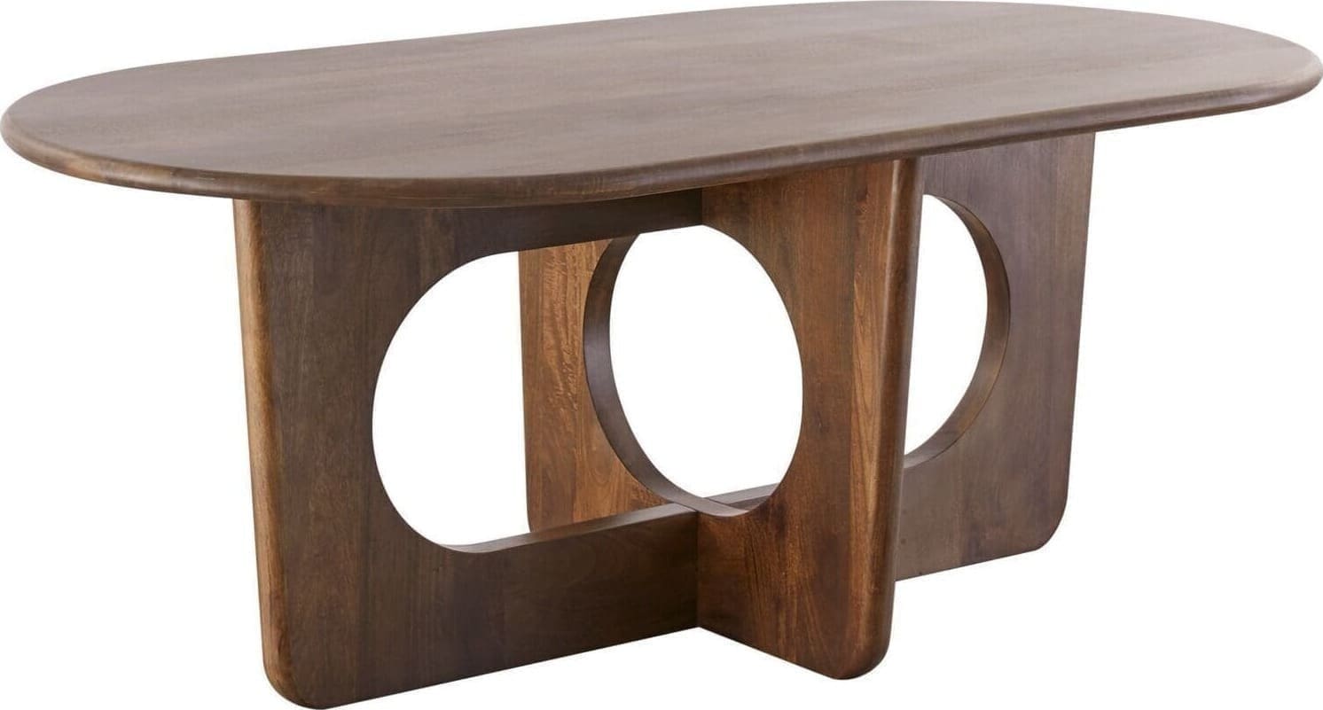 Profijt Meubel Eettafel Aseri 180x90 cm Deens ovaal Bruin|Naturel Eettafel