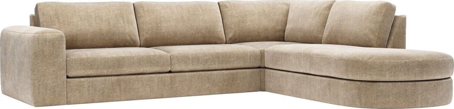 Profijt Meubel Hoekbank rechts Azara bruin basic comfort Bruin Hoekbank