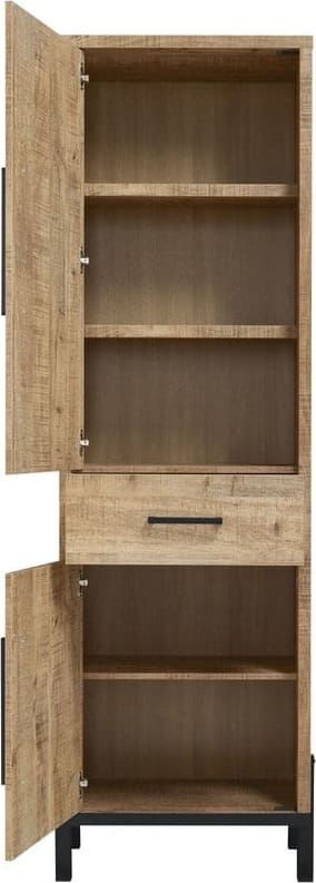Pronto Wonen Opbergkast Ricardi (64 Cm) mango decor Bruin|Naturel Opbergkast