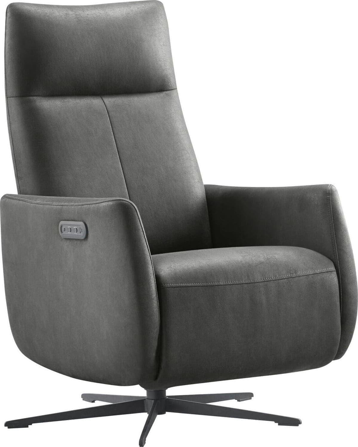 Pronto Wonen Relaxfauteuil Lanciare elektrisch antraciet Antraciet Fauteuil