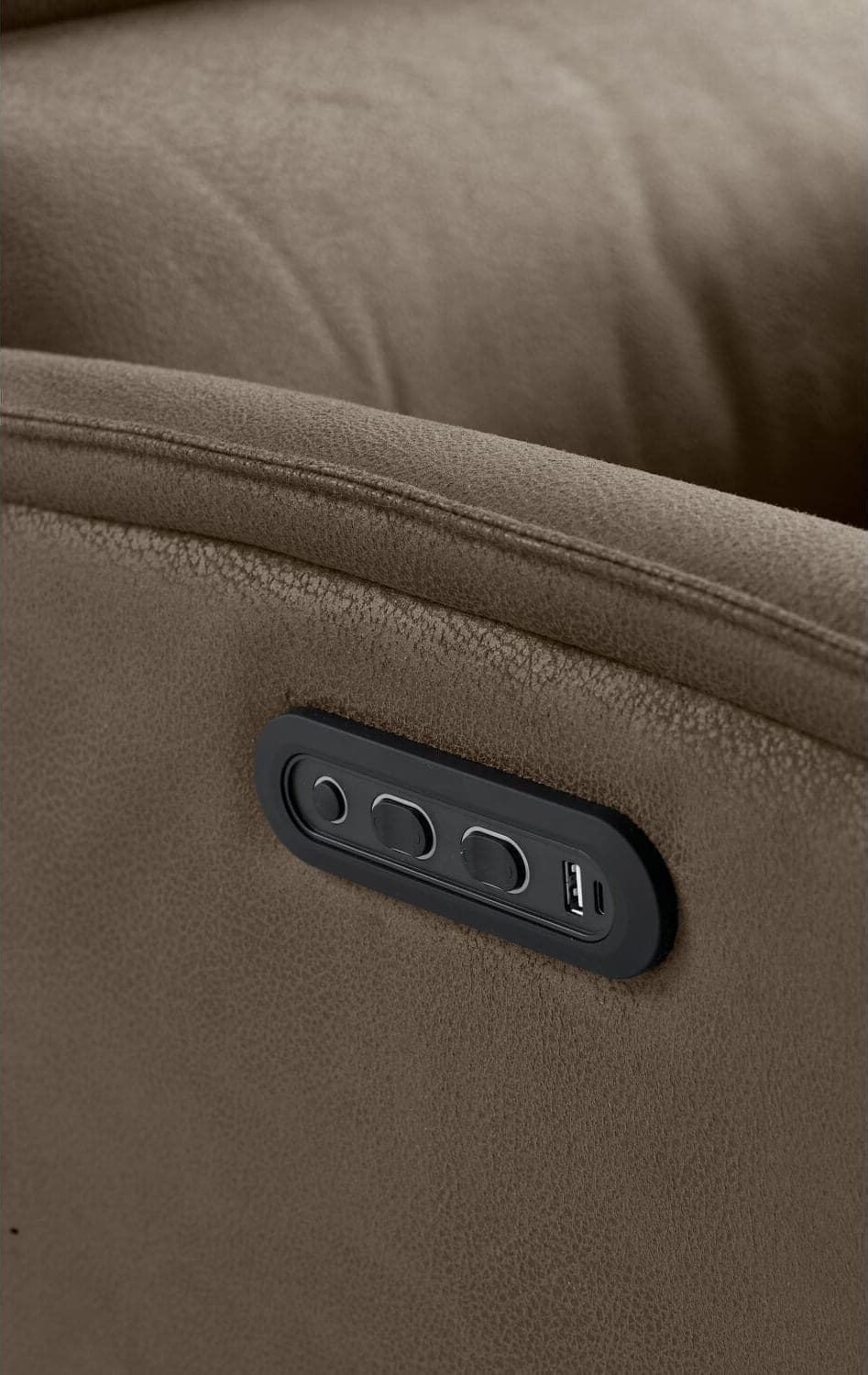 Pronto Wonen Relaxfauteuil Volgere elektrisch donkerbruin Bruin Fauteuil