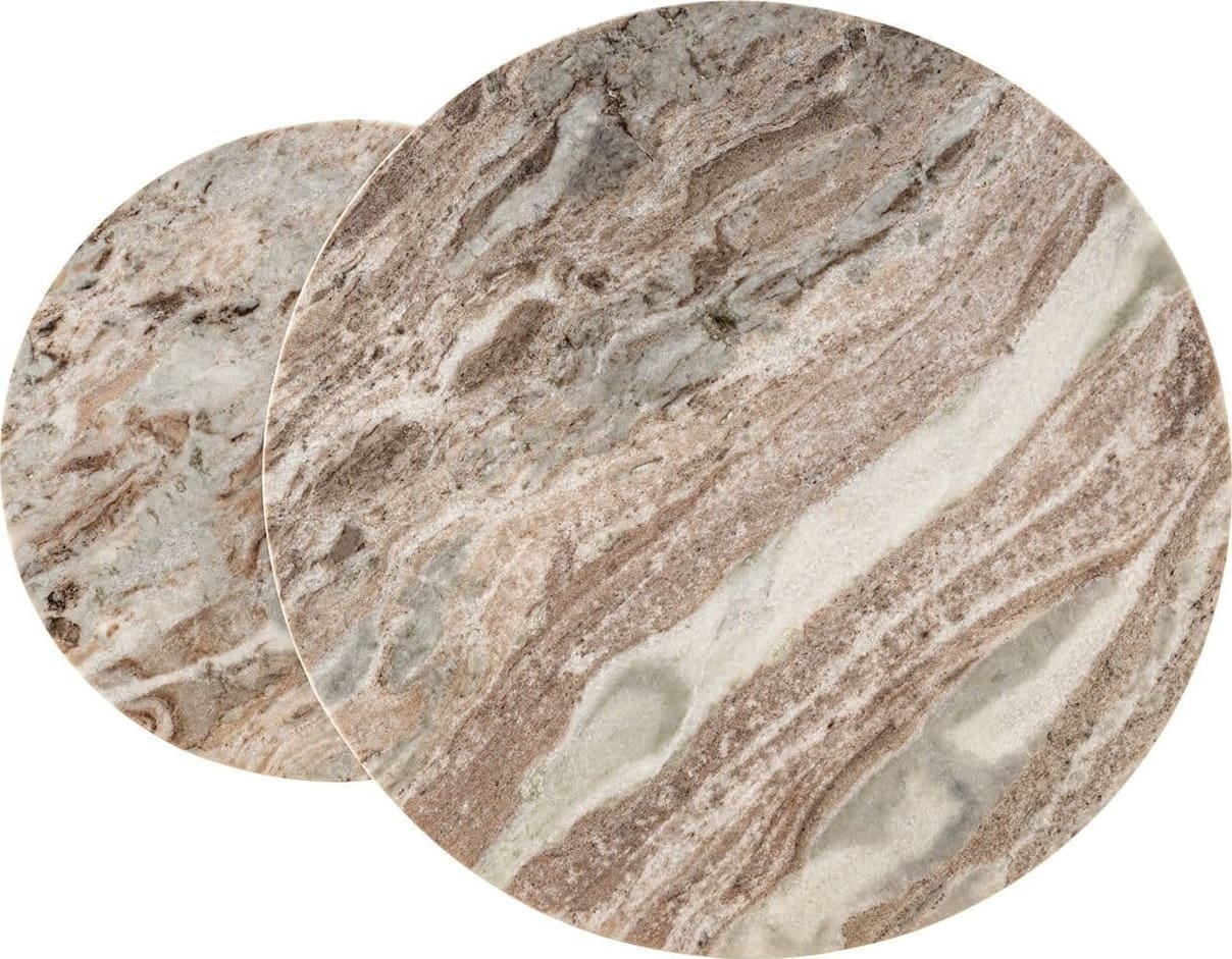 Richmond Interiors Bijzettafel Fairfax set van 2 Taupe Bijzettafel