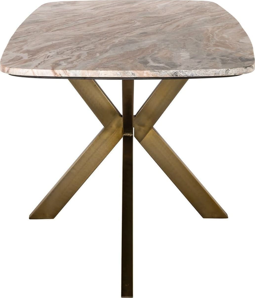 Richmond Interiors Eettafel Bottega 190 deens ovaal Wit Eettafel