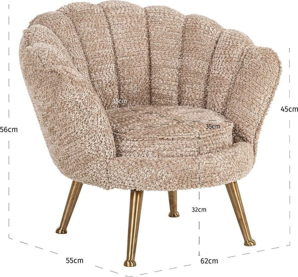 Richmond Interiors Kinderstoel Charly lovely beige Beige Fauteuil