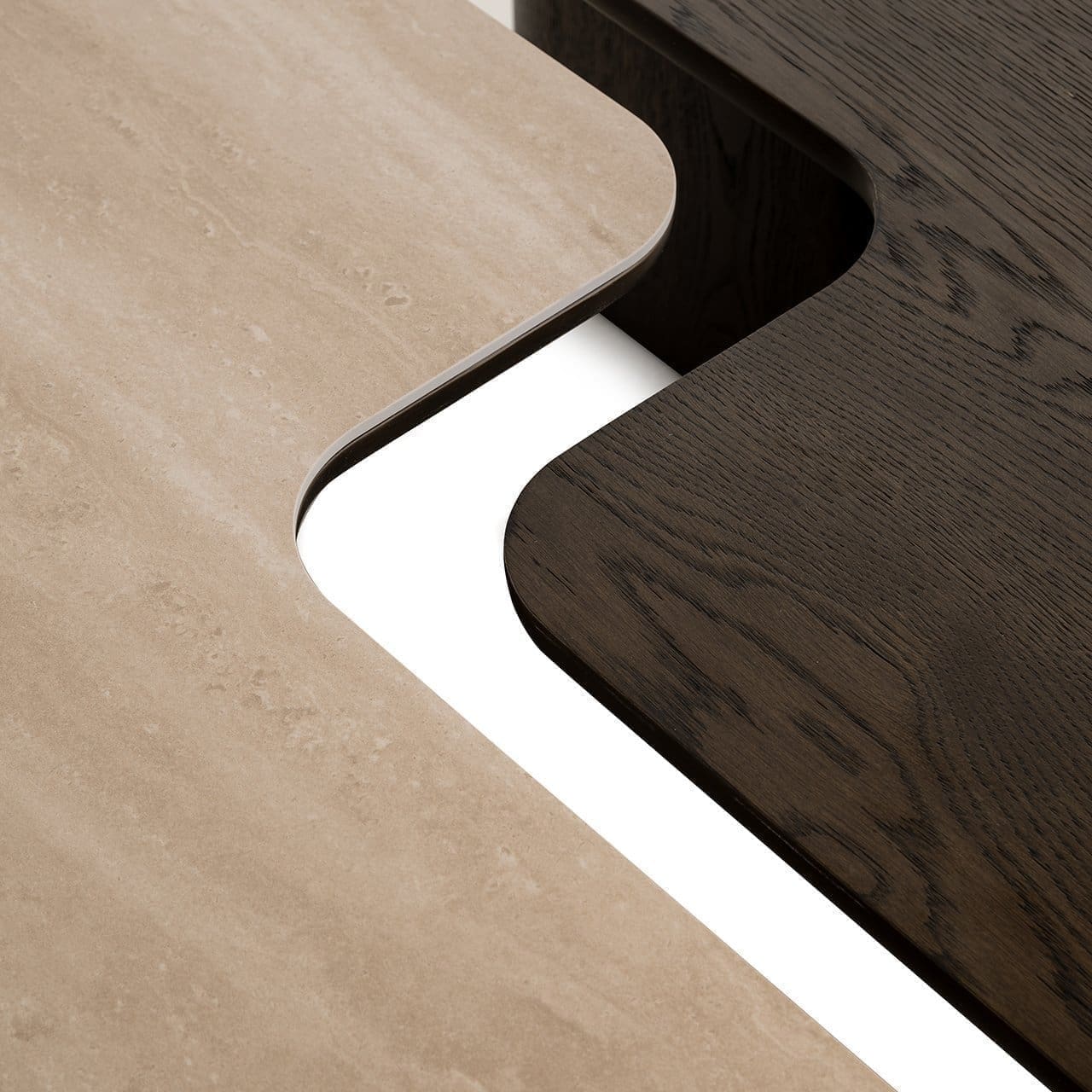 Richmond Interiors Salontafel Nando set van 2 Bruin Salontafel