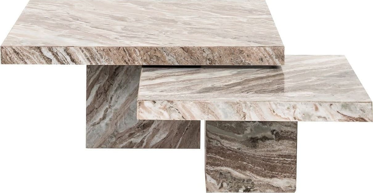 Richmond Interiors Salontafel Rashford set van 2 Taupe Salontafel