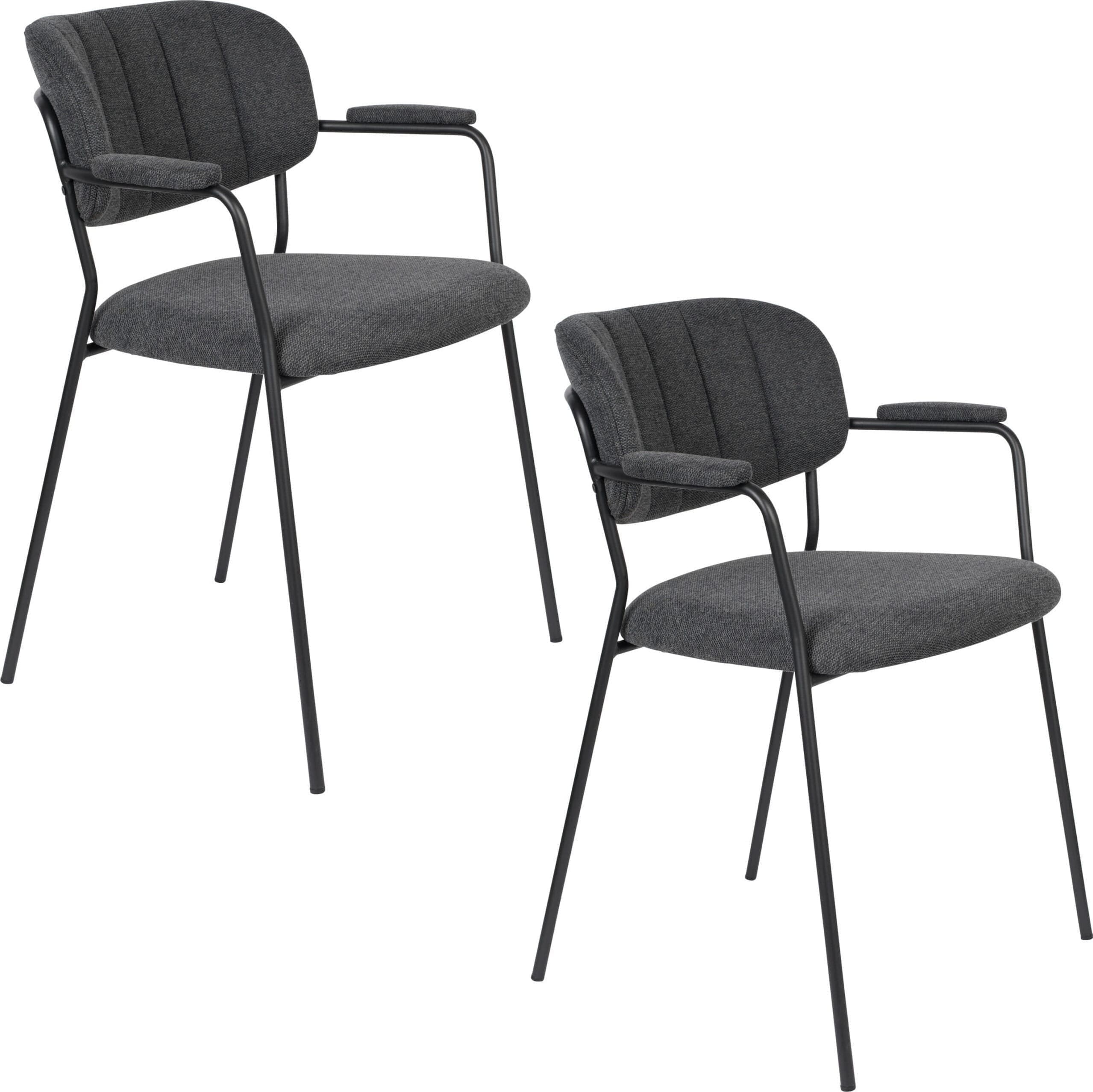 Armstoel Jolien - Black/Dark Grey - Afbeelding 26