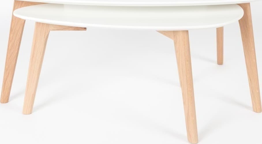 Bijzettafel Drop Set Of 2 White Label Living ZVR2300068