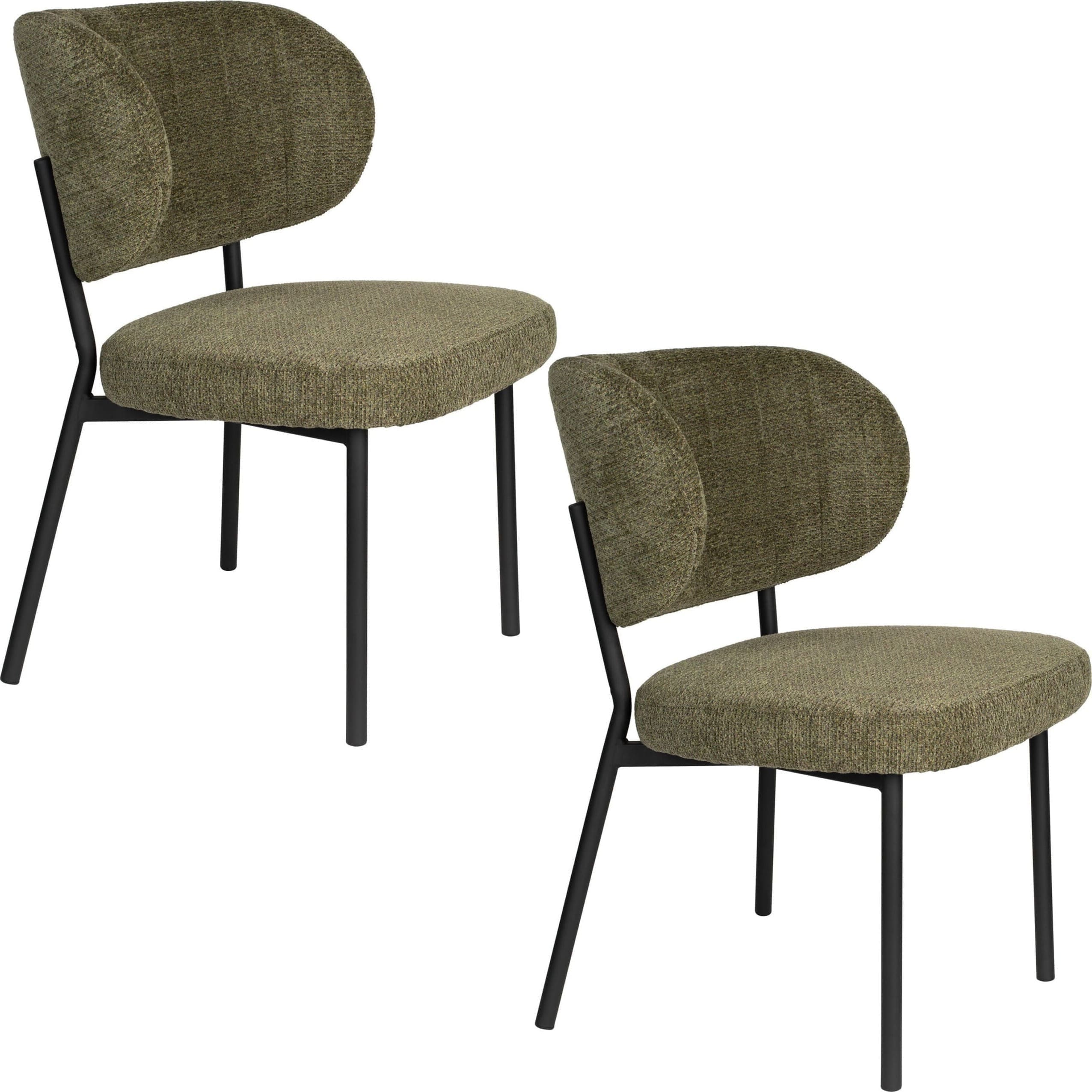 Eetkamerstoel Sanne Green Grey - Afbeelding 14