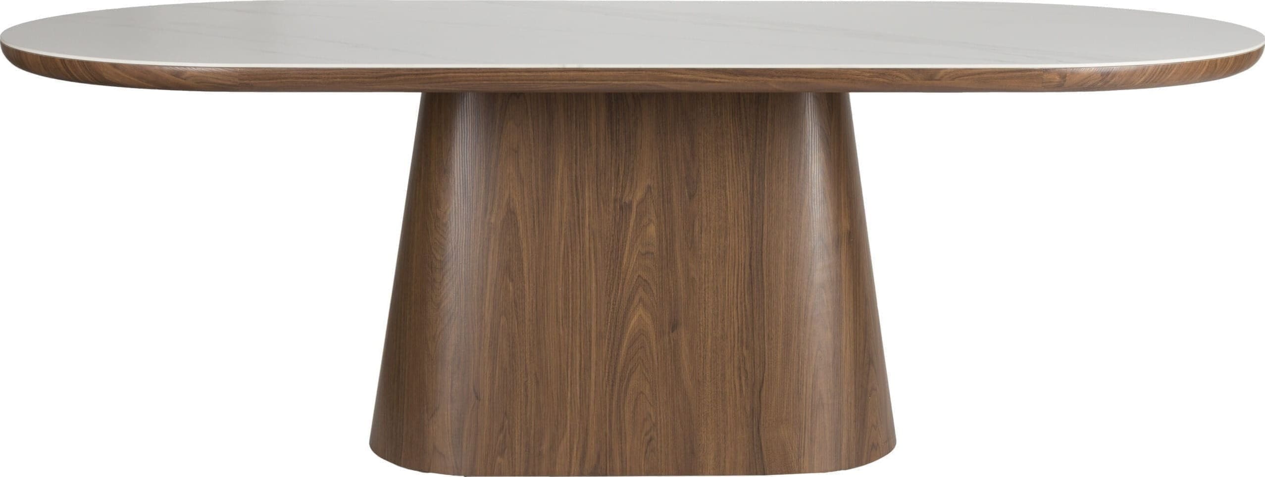 Eettafel Almira Oval 200 Walnut White Label Living ZVR1000319