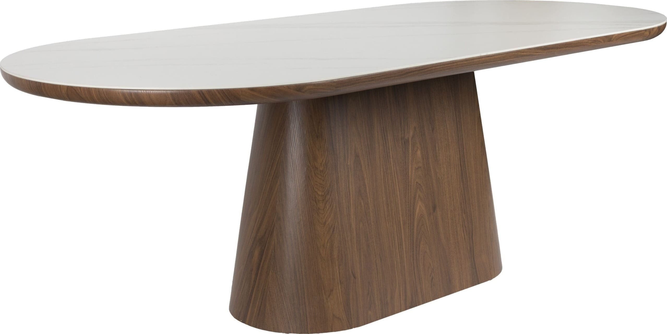 Eettafel Almira Oval 200 Walnut White Label Living ZVR1000319