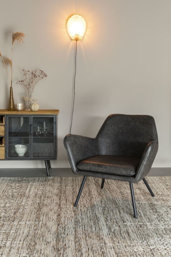 Fauteuil Bon Dark Grey White Label Living ZVR3100041