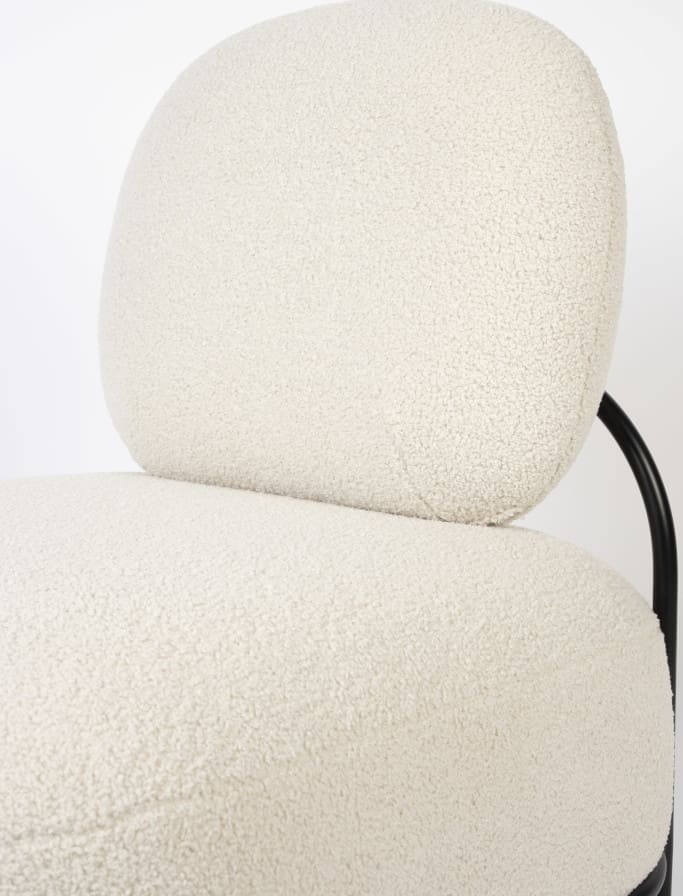 Fauteuil Polly Teddy Ivory White Label Living ZVR3100167