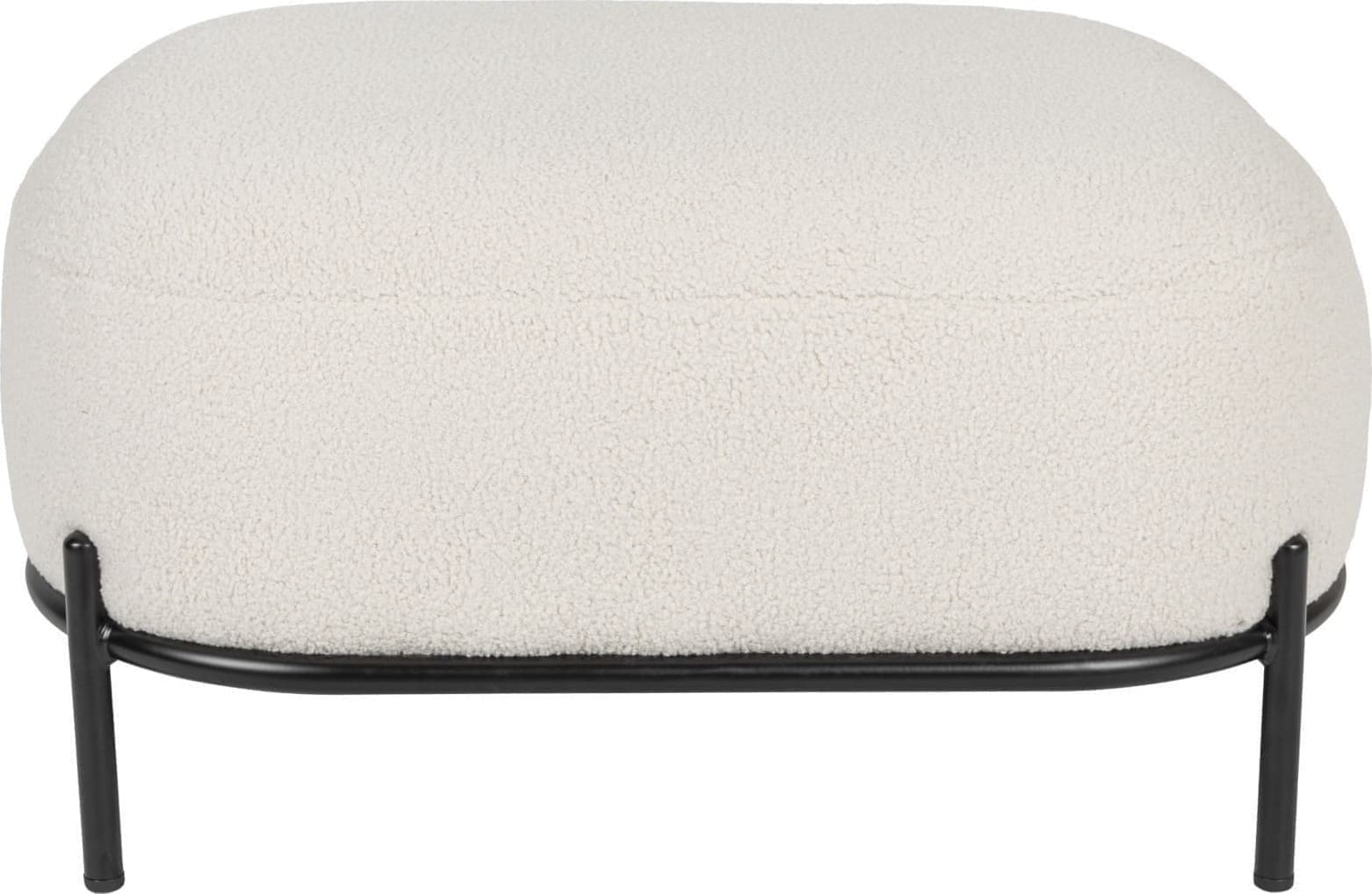 Hocker Polly Teddy Ivory White Label Living ZVR3300059
