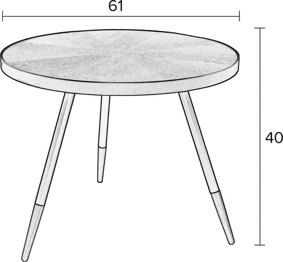 Salontafel Denise White Label Living ZVR2300149