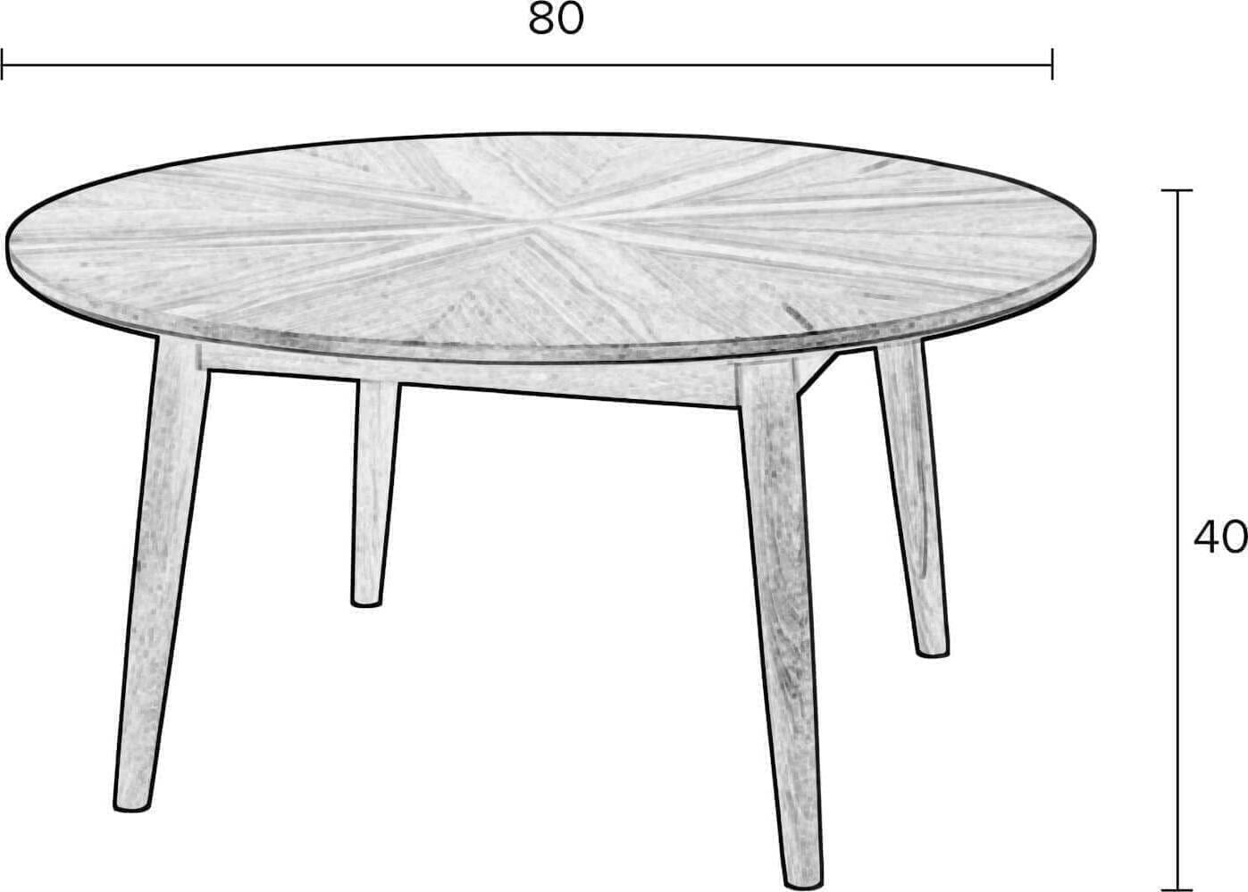 Salontafel Fabio Natural White Label Living Salontafel ZVR2300250