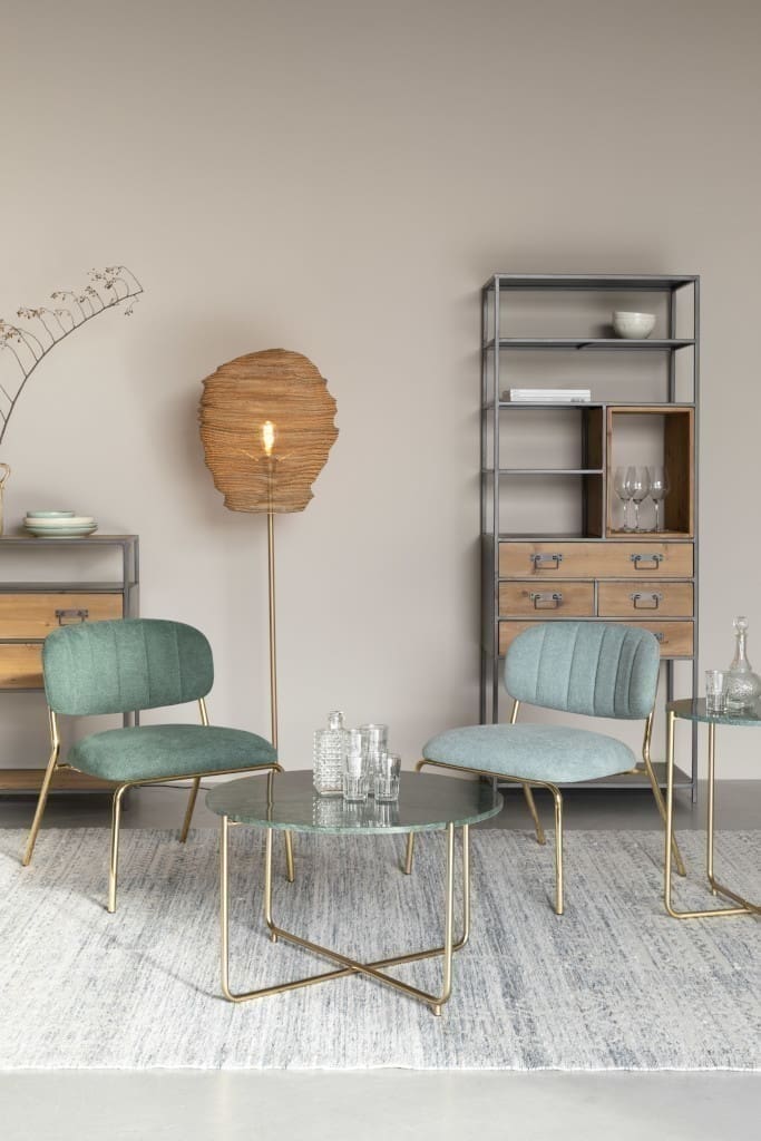 Salontafel Timpa Marble Green White Label Living Salontafel ZVR2300232