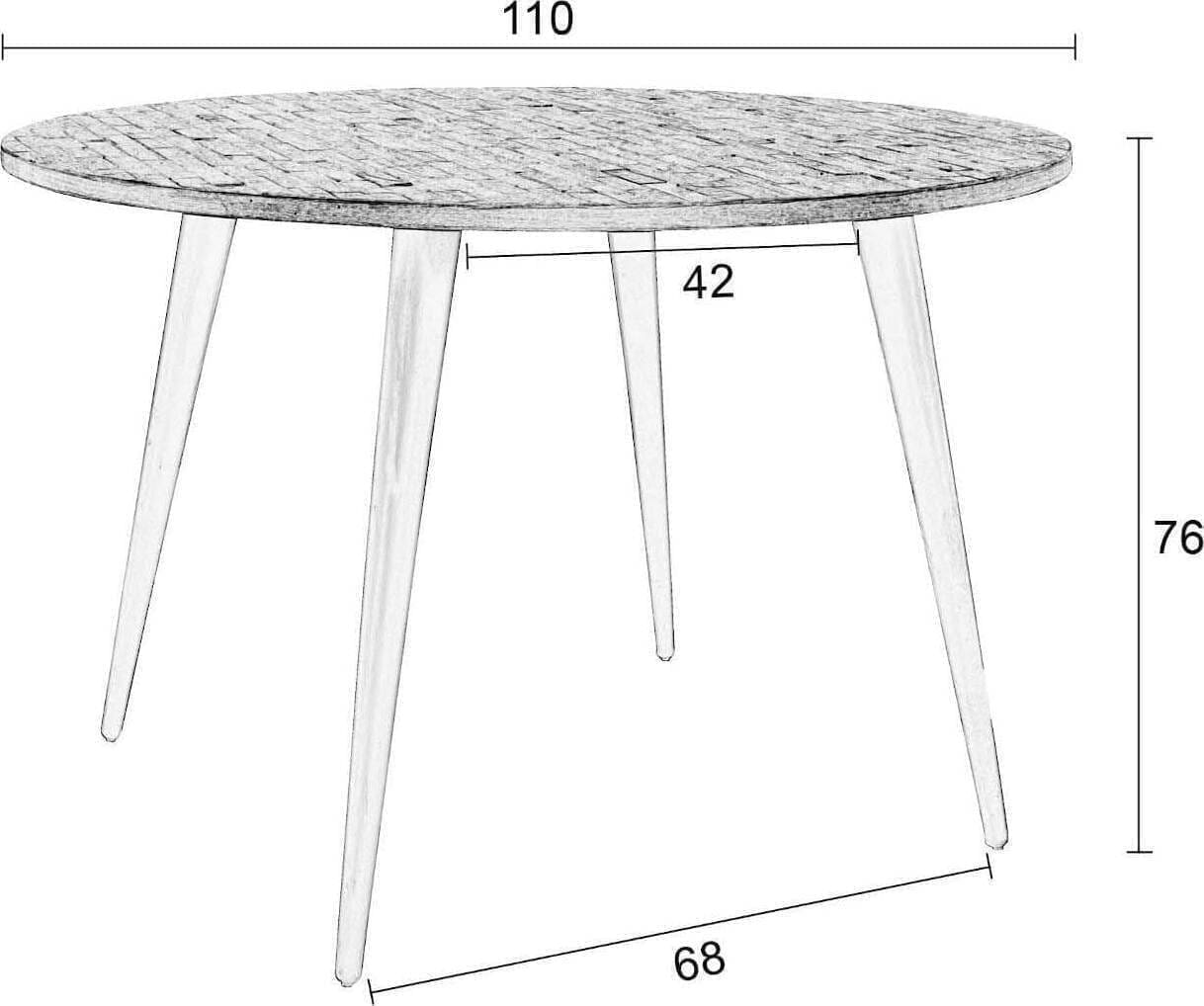 Tafel Mo 110 Natural White Label Living ZVR2100068