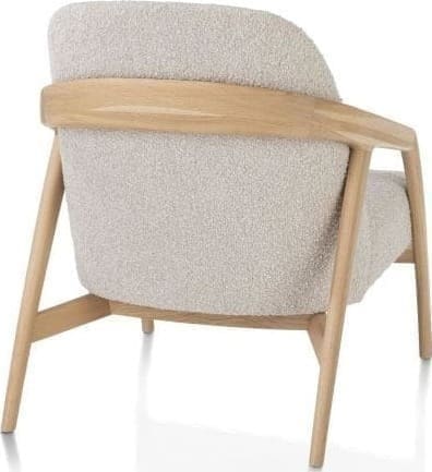 Xooon Dante fauteuil - eik naturel gestoffeerd in stof Brioni Beige|Wit Fauteuil
