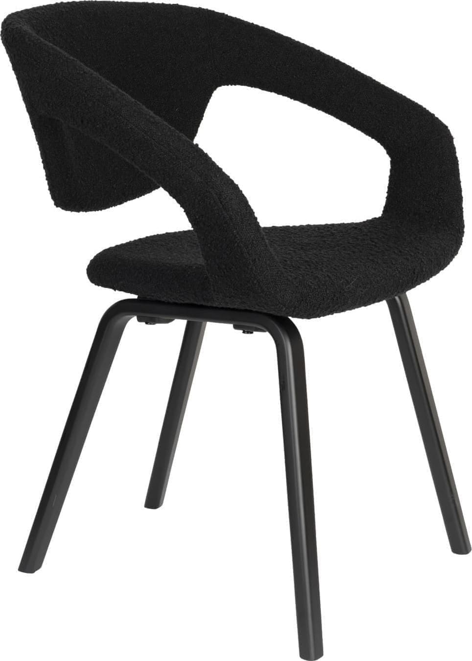 Armstoel Flexback Boucle Black Zuiver ZVR1200254
