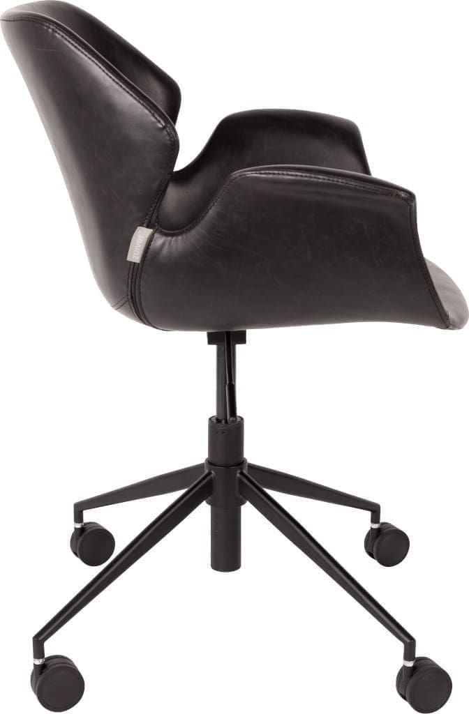 Bureaustoel Nikki All Black Zuiver ZVR1300004