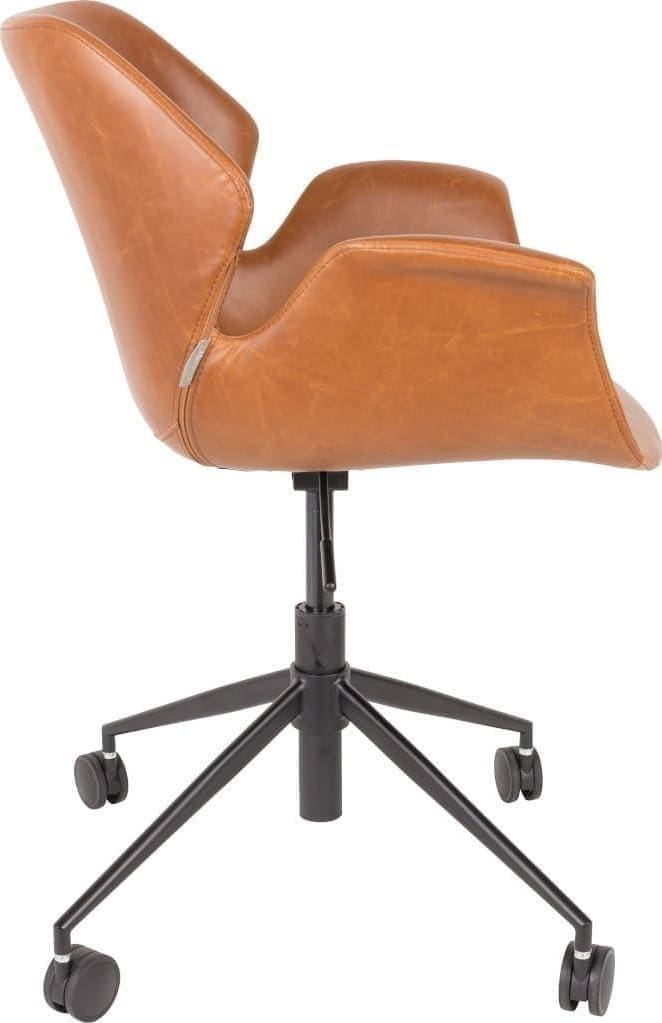 Bureaustoel Nikki All Brown Zuiver ZVR1300005