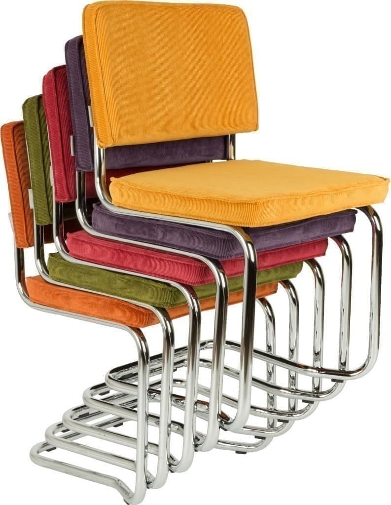 Eetkamerstoel Ridge Kink Rib Orange 19a Zuiver ZVR1100057