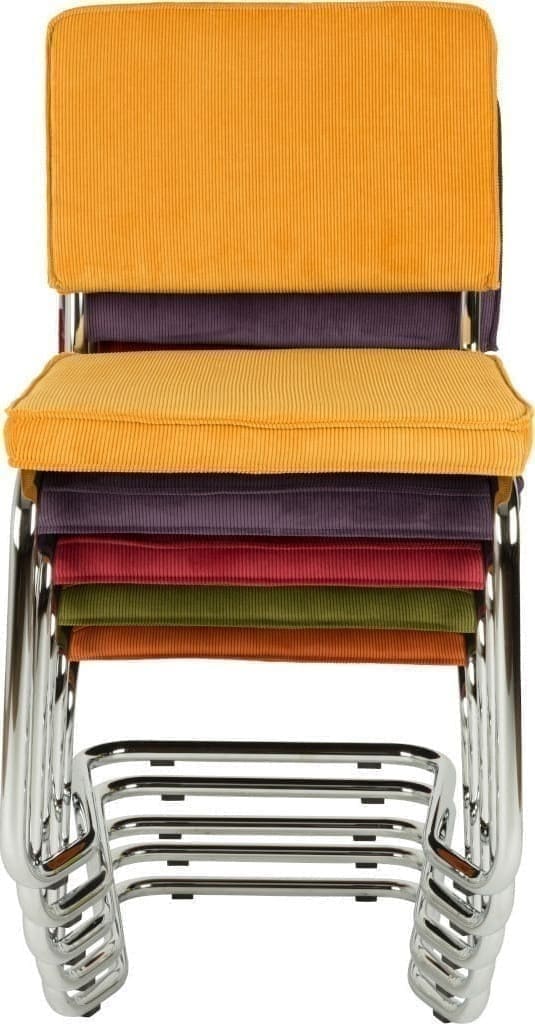 Eetkamerstoel Ridge Kink Rib Orange 19a Zuiver ZVR1100057