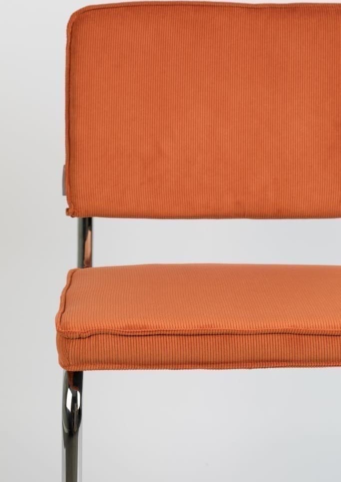 Eetkamerstoel Ridge Rib Orange 19a Zuiver ZVR1006003