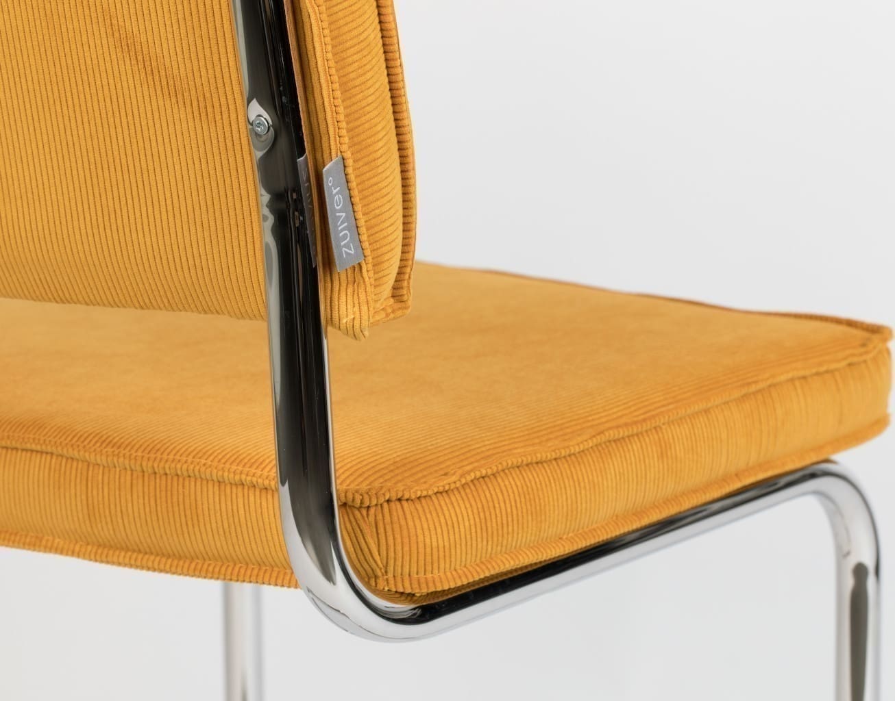 Eetkamerstoel Ridge Rib Yellow 24a Zuiver ZVR1006010