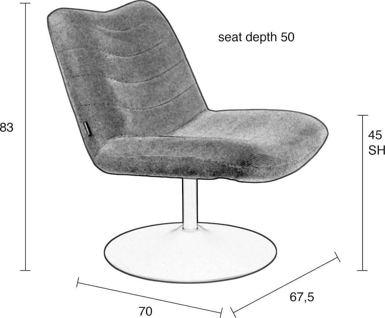 Draaifauteuil Bubba - Oker - Afbeelding 20