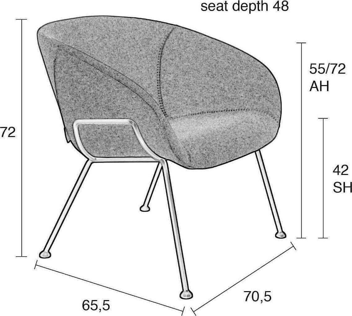 Fauteuil Feston - Fab Grey - Afbeelding 22