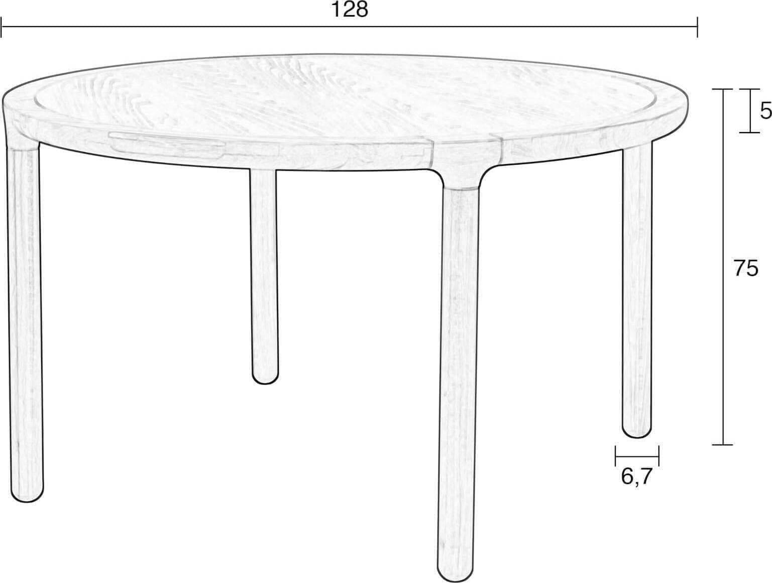 Tafel Storm Ø128 - Natural - Afbeelding 15
