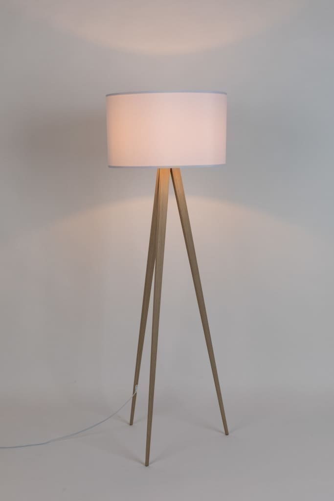 Vloerlamp Tripod Wood White Zuiver ZVR5000806