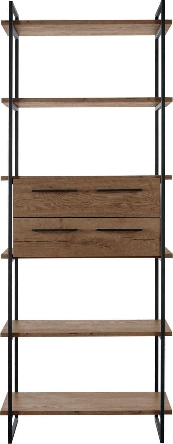 Wandkast Sistema 226x88x45 cm dark mango opstelling 4 - Afbeelding 2