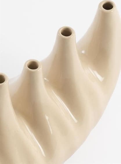 COCO maison Elien vaas H24cm Beige Vaas